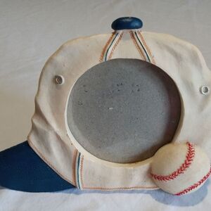 Target Baseball Cap Picture Frame - Blue and Cream